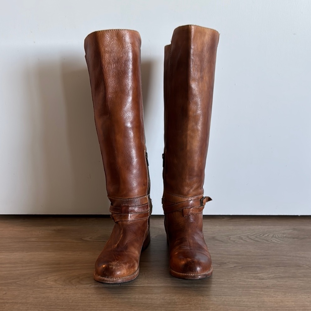 Bed Stu Brown Leather Knee-High Boots